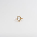 Pear Solitaire Ring - Gold - Ektaraa