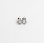 Teardrop Pavé Studs - Silver - Ektaraa