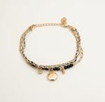 Noir Élégance Charm Bracelet - Ektaraa