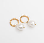 Pearl Drop Mini Hoops - Gold - Ektaraa