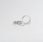 Linked Chain Duo Ring Set - Silver - Ektaraa