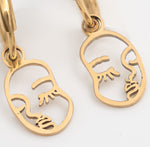 Abstract Cut - Out Drop Hoops - Ektaraa