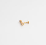 Triple Spark Trio Stud - Gold - Ektaraa