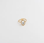 Pear Solitaire Ring - Gold - Ektaraa