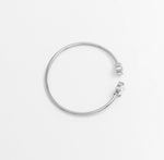 Clair de Lune Solitaire Cuff - Silver - Ektaraa