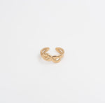 Twisted Flow Open Ring - Gold - Ektaraa