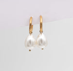 Pearl Drop Mini Hoops - Gold - Ektaraa