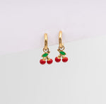 Cherry Charm Mini Hoops - Ektaraa
