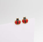 Ladybug Charm Studs - Ektaraa