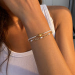 Pearl de Mer Layered Bracelet – demi-fine bracelet, 18K PVD gold, waterproof | Éktaraa