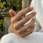 Double Band Disc Ring - Silver – demi-fine ring, 18K PVD gold, waterproof | Éktaraa