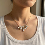 White Floral Necklace – demi-fine necklace, 18K PVD gold, waterproof | Éktaraa