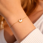 Moon Charm Bracelet | Éktaraa – demi-fine bracelet, 18K PVD gold, anti-tarnish | Éktaraa