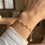 Sunny Meadow – 18K PVD Coated | Éktaraa – demi-fine bracelet, 18K PVD gold, anti-tarnish | Éktaraa