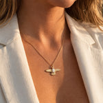 Wing de Perle Necklace – demi-fine necklace, 18K PVD gold, waterproof | Éktaraa