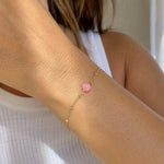 Pink Halo Bracelet | Éktaraa – demi-fine bracelet, 18K PVD gold, anti-tarnish | Éktaraa
