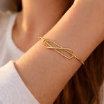 Eternal Loop – 18K PVD Coated | Éktaraa – demi-fine bracelet, 18K PVD gold, anti-tarnish | Éktaraa
