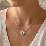 Silver Bloom Pendant Necklace – demi-fine necklace, 18K PVD gold, waterproof | Éktaraa