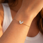 Éclat Heart – 18K PVD Coated | Éktaraa – demi-fine bracelet, 18K PVD gold, anti-tarnish | Éktaraa