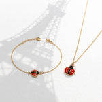 The Scarlet Set - Anti-Tarnish 18K Gold Jewelry Set | Ékta – demi-fine jewellery, 18K PVD gold, waterproof | Éktaraa – view 2