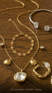Affordable luxury jewellery India - demi-fine stainless steel necklace and earrings 
