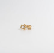Marquise Petal Wrap Ring - Gold - Ektaraa