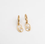 Abstract Cut - Out Drop Hoops - Ektaraa