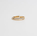 Pavé Edge Cuff Ring - Gold - Ektaraa