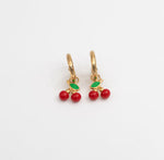 Cherry Charm Mini Hoops - Ektaraa