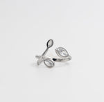 Marquise Twin Open Ring - Silver - Ektaraa