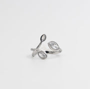 Marquise Twin Open Ring - Silver - Ektaraa