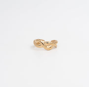 Twisted Flow Open Ring - Gold - Ektaraa