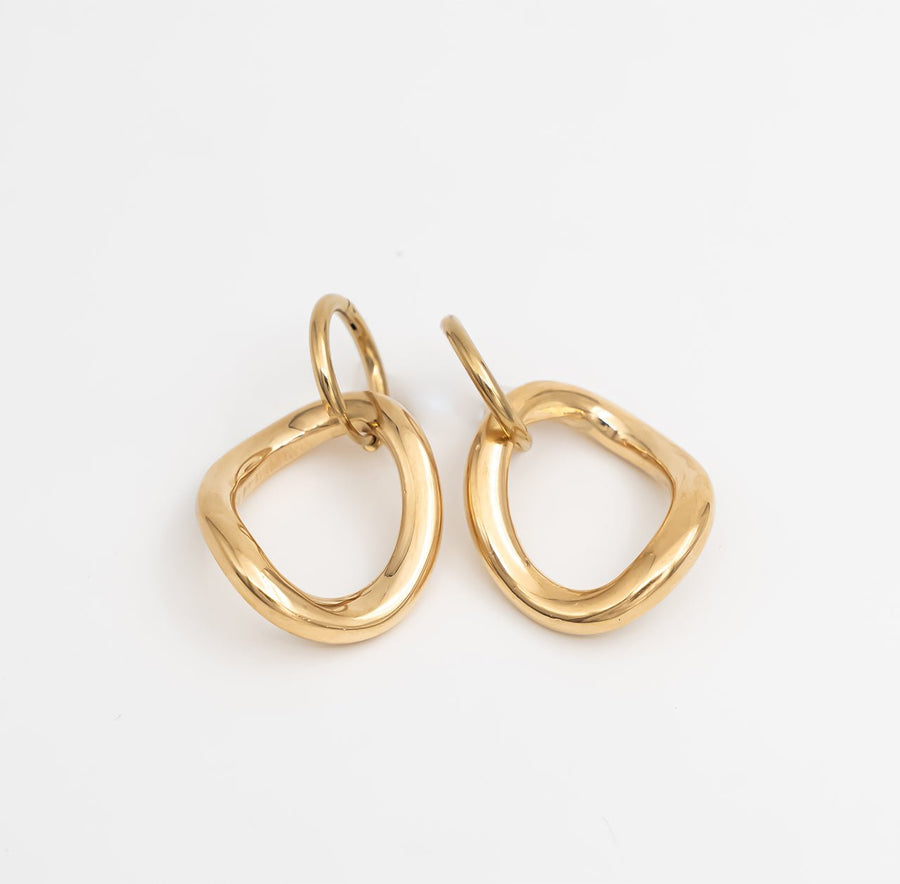 Interlinked Organic Hoops - Gold - Ektaraa