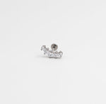 Starline Cluster Bar Stud - Silver - Ektaraa