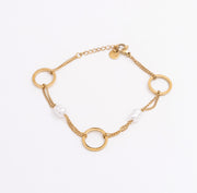 The Pearl Duo - Anti-Tarnish Pearl Jewelry Set | Éktaraa – demi-fine jewellery, 18K PVD gold, waterproof | Éktaraa – view 3