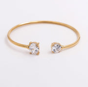 Clair de Lune Solitaire Cuff - Gold - Ektaraa