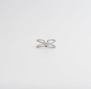 Double Band Disc Ring - Silver - Ektaraa