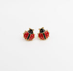Ladybug Charm Studs - Ektaraa