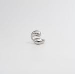 Sculpted Drop Ring - Silver - Ektaraa