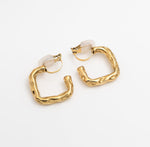 Textured Huggie Hoops - Ektaraa