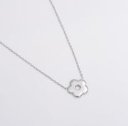 Silver Bloom Pendant Necklace - Ektaraa