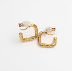 Textured Huggie Hoops - Ektaraa