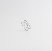 Double Band Disc Ring - Silver - Ektaraa