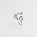Marquise Twin Open Ring - Silver - Ektaraa