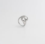Sculpted Drop Ring - Silver - Ektaraa