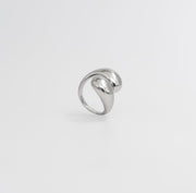 Sculpted Drop Ring - Silver - Ektaraa