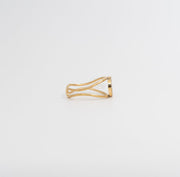 Halo Pavé Wrap Ring - Gold - Ektaraa