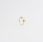 Dual Solitaire Open Ring - Gold - Ektaraa