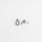 Teardrop Pavé Studs - Silver - Ektaraa
