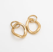 Interlinked Organic Hoops - Gold - Ektaraa